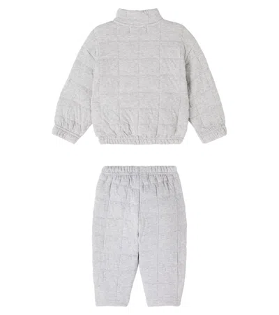 Bobo Choses Quilted Two-piece Set In Gray