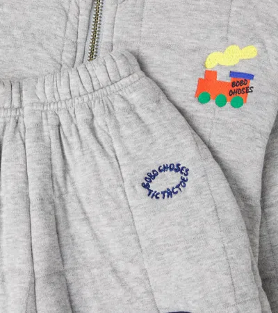 Bobo Choses Quilted Two-piece Set In Gray