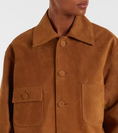 Plan C Shearling-collar Pocket Jacket In Brown