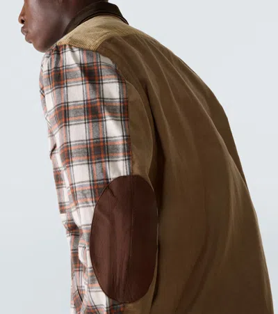 Junya Watanabe Check Overshirt Jacket Jackets And Coats Brown In Multi