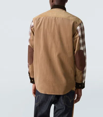 Junya Watanabe Check Overshirt Jacket Jackets And Coats Brown In Multi