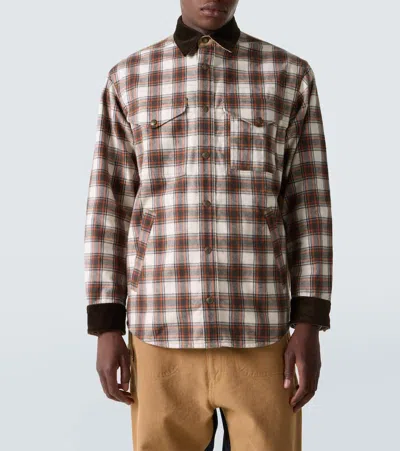 Junya Watanabe Check Overshirt Jacket Jackets And Coats Brown In Multi