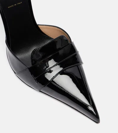 Tom Ford Womens Black Eva D'orsay 105 Patent-leather Heeled Pumps Eur 40 / 7 Uk In Black