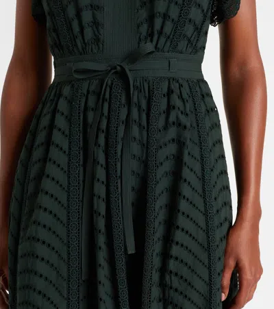 Ulla Johnson Olga Flutter Sleeve Midi Dress In Cypress In Green