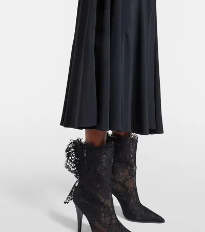 Alexander Mcqueen Midi Dress In Black
