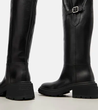 Jimmy Choo 70mm Tamskin Leather Over-the-knee Boots In Black