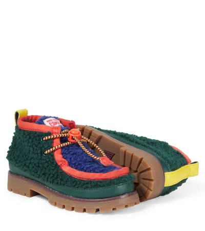 X CAMPER人造羊毛皮靴子