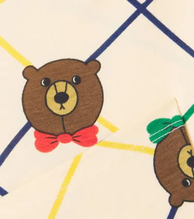 Mini Rodini Printed Cotton-blend Jersey Sweatpants In White