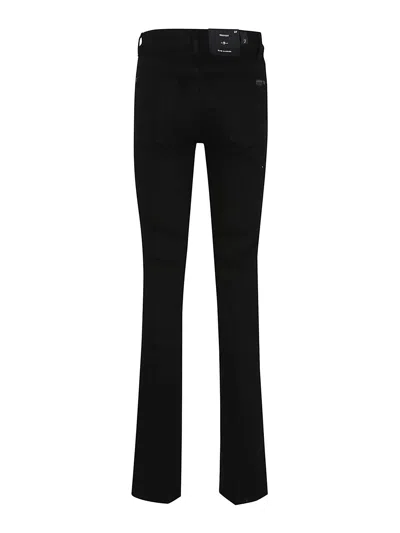 7 For All Mankind High-waisted Flared Jeans With Five-pocket Styling In Black