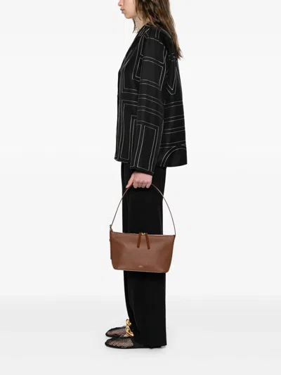 Apc A.p.c. Women Vera Leather Shoulder Bag In Brown