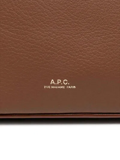 Apc A.p.c. Women Vera Leather Shoulder Bag In Brown