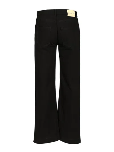 Alexander Mcqueen Wide Leg Denim Jeans In Black