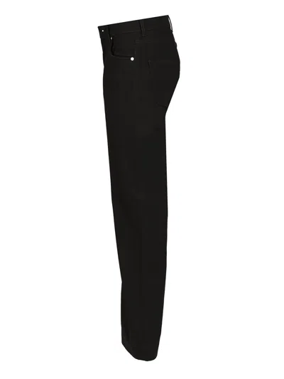 Alexander Mcqueen Wide Leg Denim Jeans In Black