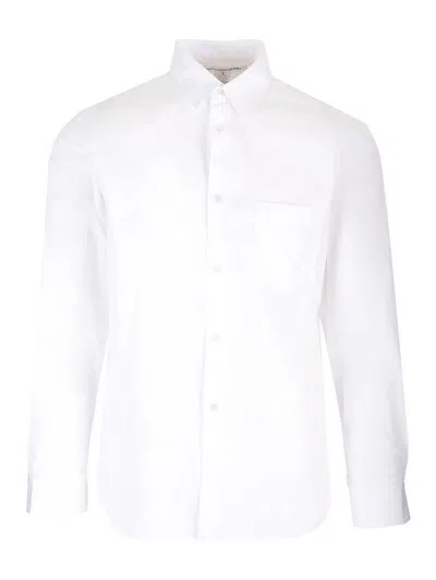 Comme Des Garçons Long Sleeve Shirt Featuring Button Cuffs In White