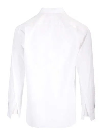 Comme Des Garçons Long Sleeve Shirt Featuring Button Cuffs In White