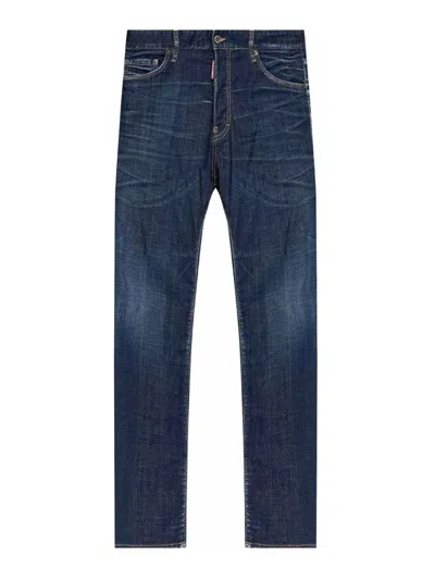 Dsquared2 Pants 5 Pockets In Blue