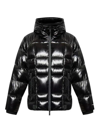 Dsquared2 3d Down Jacket In Nylon Trapuntato Urban-street Relaxed-fit Jacket In Black