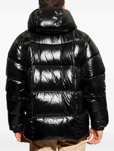 Dsquared2 3d Down Jacket In Nylon Trapuntato Urban-street Relaxed-fit Jacket In Black
