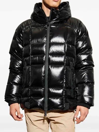 Dsquared2 3d Down Jacket In Nylon Trapuntato Urban-street Relaxed-fit Jacket In Black