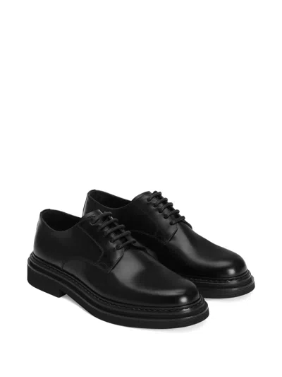 Dolce & Gabbana Dolce&gabbana Brushed Calfskin Oxfords Shoes In Black