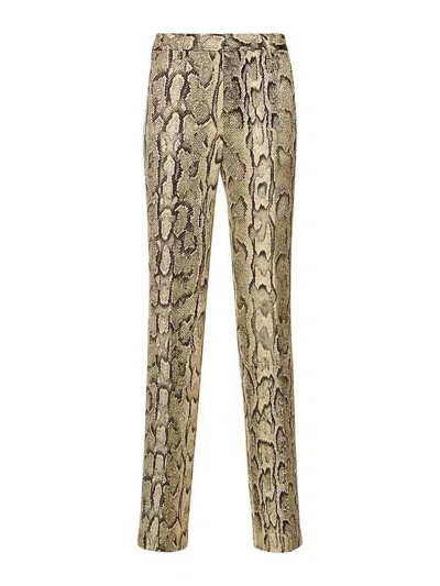 Dries Van Noten Straight Trousers With Belt Loops And Pockets In Brown