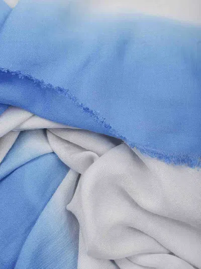 Faliero Sarti Light Blue Cashmere Blend Stole In Blue