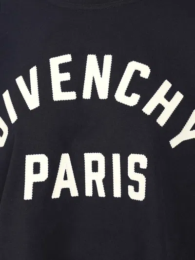 Givenchy Navy Blue Cotton Oversize T-shirt In Blue