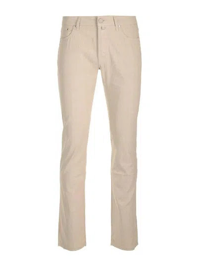 Jacob Cohen Tailored Off-white Trousers In Neutral