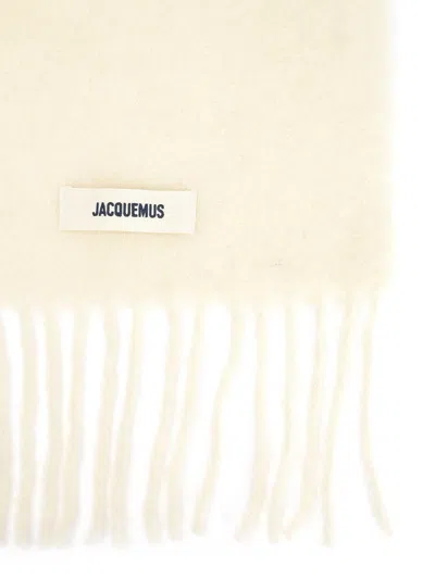 Jacquemus Wool Blend Scarf Scarves And Foulards White