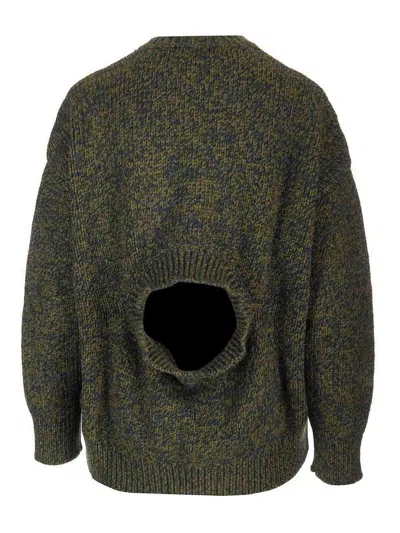 Loewe Multi-panel Design Wool-blend Jumper In Green