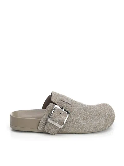 Loewe Ease Buckle Mule In Gray