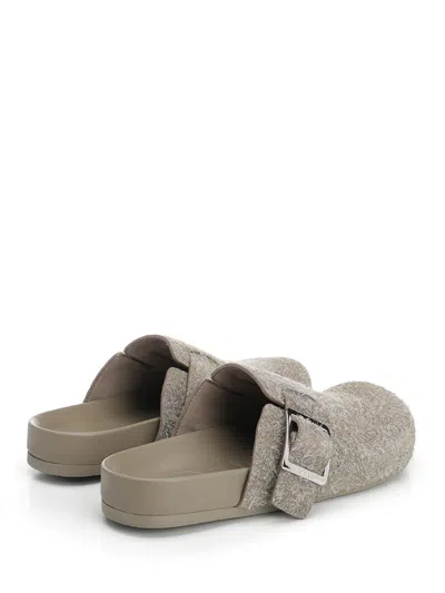 Loewe Ease Buckle Mule In Gray
