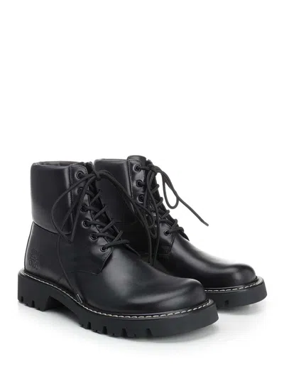 Loewe Sierra Ankle Boots In Vegetable Tanned Calfskin In Black