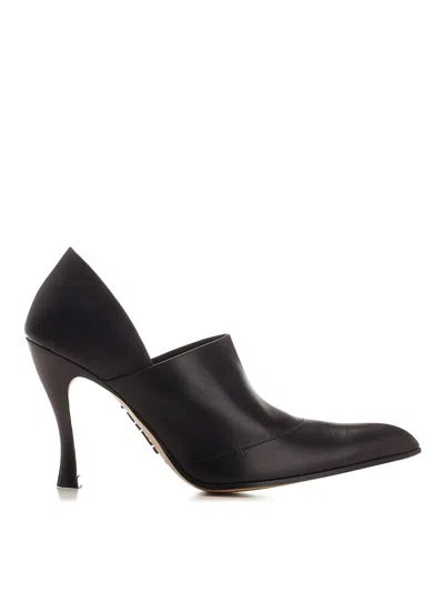 Loewe Leather Comic Folded Pumps 90 In Black