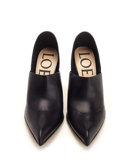 Loewe Leather Comic Folded Pumps 90 In Black