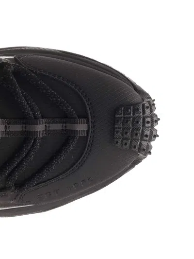 Moncler Black Nylon Sneakers In Black