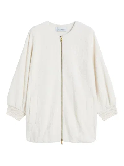 Max Mara White Cirino Jacket In Neutral