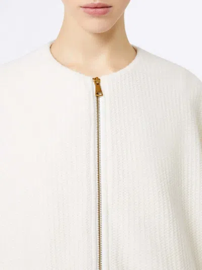 Max Mara White Cirino Jacket In Neutral