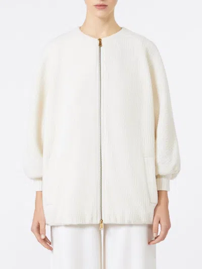 Max Mara White Cirino Jacket In Neutral