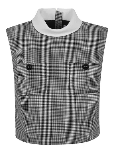 Self-portrait Prince Checked Top In Multi