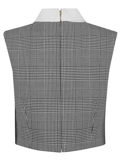 Self-portrait Prince Checked Top In Multi