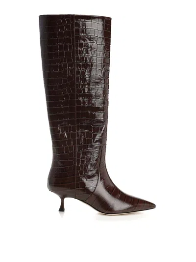 Stuart Weitzman 50mm Naomi Boots In Brown