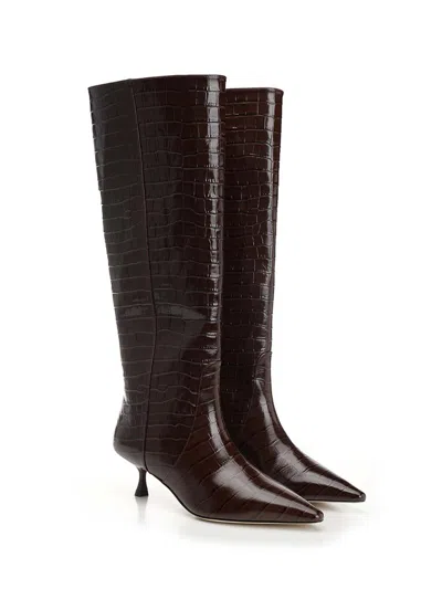 Stuart Weitzman 50mm Naomi Boots In Brown