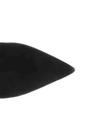 Stuart Weitzman Black Ankle Boots With Stiletto Heel And Zip Closure On The Side In Suede Woman In Black