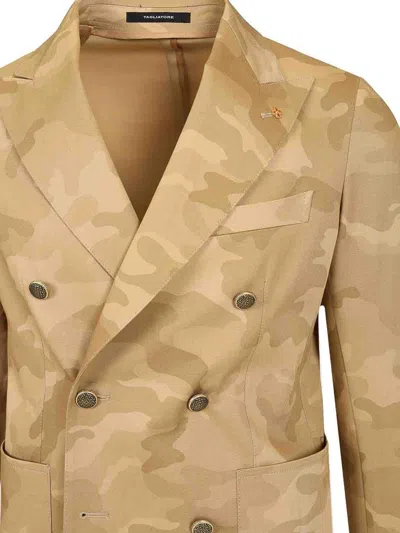 Tagliatore Montecarlo Doppio Petto Misto Lana Crepe In Brown