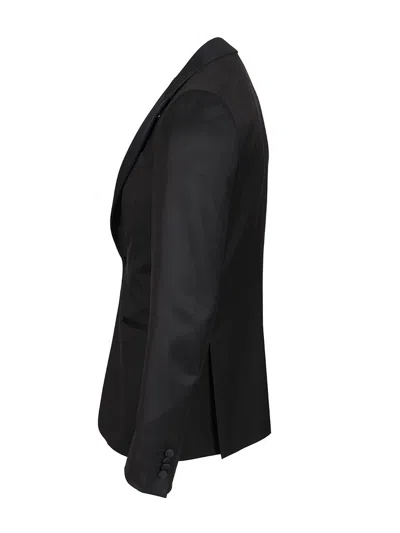 Zegna Single-breasted Two-piece Suit In Black