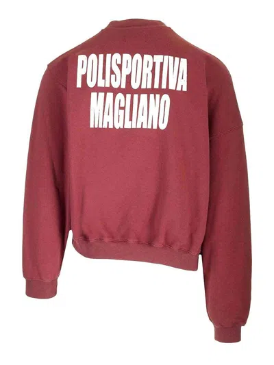 Magliano Logo-print Asymmetric Sweatshirt In Purple