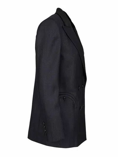 Blazé Milano Maine Everyday Double Blazer Jackets Blue In Black