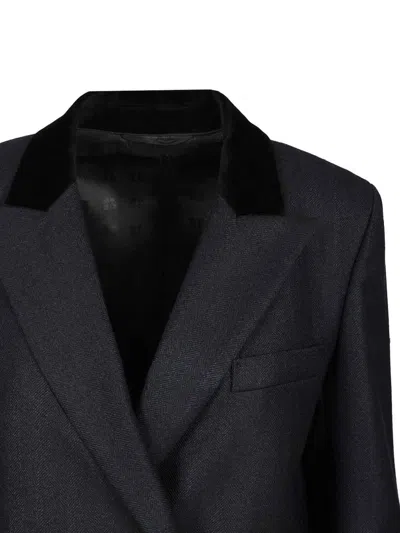 Blazé Milano Maine Everyday Double Blazer Jackets Blue In Black