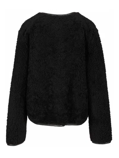 Blazé Milano Reversible Jacket Textured Fabric In Black